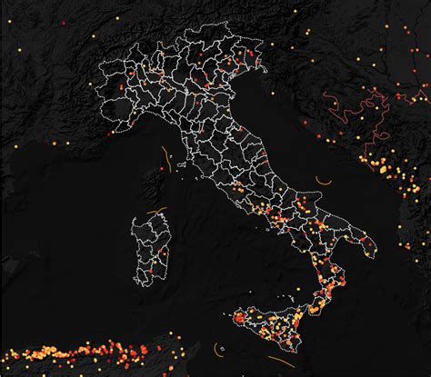 Italy Fires Map Where The Wildfires Have Spread As Sicily Burns And