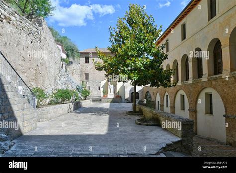 View Of The Monastery Of Saint Benedict In Subiaco A Medieval Village