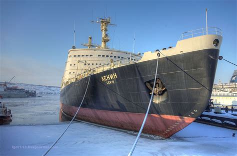 Атомный ледокол "Ленин" ч.1: виды снаружи. | Корабль, Подводные лодки ...