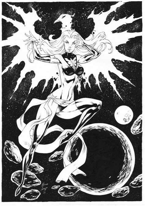 Pheonix Pinup Art Original Comic Page By Adriano Araujo