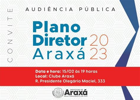 Ipdsa Promove Nesta Quarta 2ª Audiência Pública Sobre A Revisão Do Plano Diretor Araxá Agora