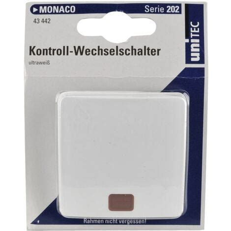 Unitec Kontroll Wechselschalter Monaco S202 ultraweiß Schalter