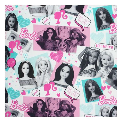 Barbie Best Day Ever Cotton Fabric By The Metre Hobbycraft