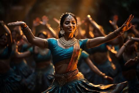 Premium AI Image | Hindu culture is shown in traditional dances