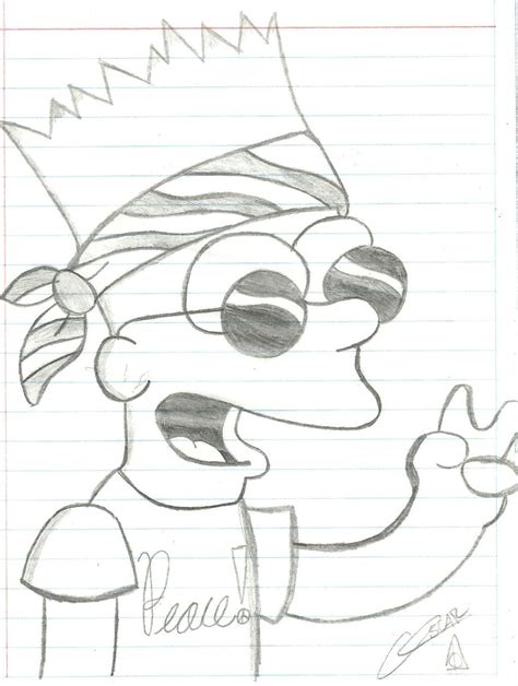 Bart Simpson Gangster Coloring Pages Coloring Pages