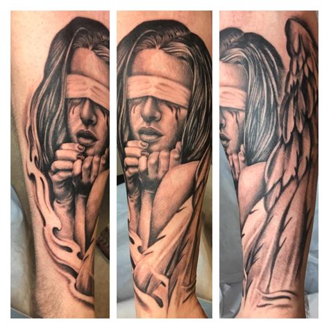 Crying Angel Tattoo