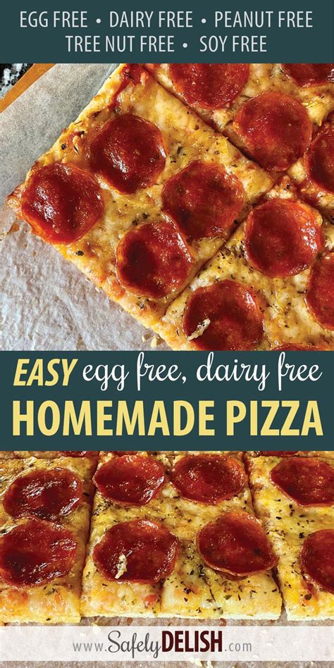 Easy Homemade Pizza Crust No Knead Yeast Free Safely Delish Recipe Dairy Free Recipes