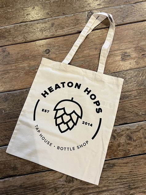 Heaton Hops Tote Bag Natural Heaton Hops