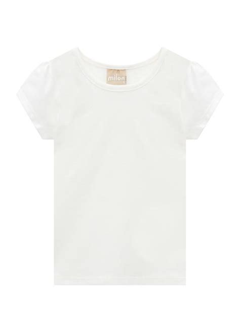 Blusa Infantil Menina Off White Milon