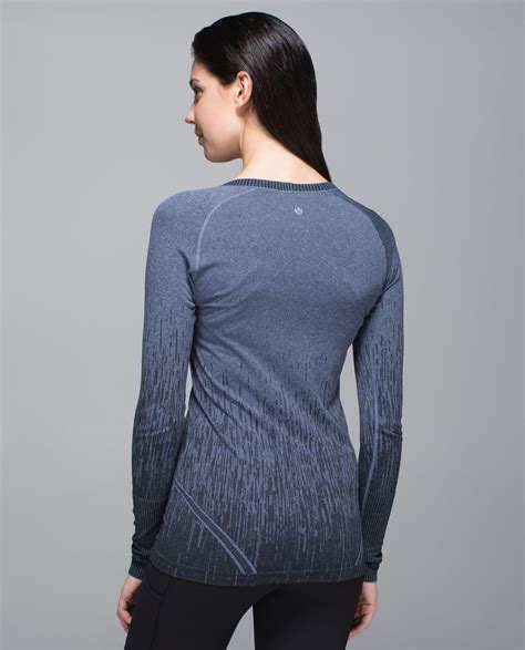 Lululemon Run Swiftly Tech Long Sleeve Crew Heathered Deep Navy