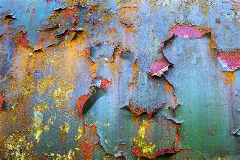 Peeling Paint And Rust Textures Photograph By David Hare