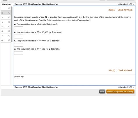 Questions Exercise Algo Sampling Distribution Of X Question Of