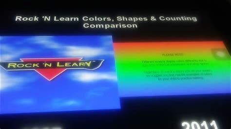 Opening To Rock N Learn Colors Shapes And Counting Comparison Dvd Youtube