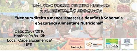 REANE Diálogo sobre Direito Humano à Alimentação Adequada