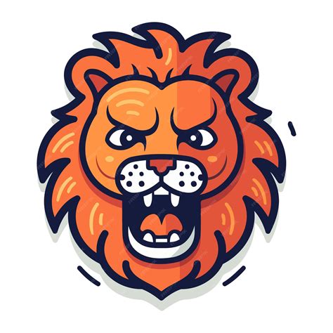 Premium Vector Lion Head Mascot Vector Illustration Of A Lion Head