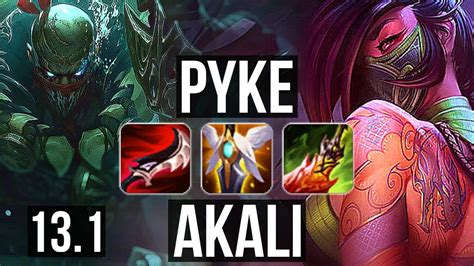 PYKE Vs AKALI MID 14 1 10 Quadra 1100 Games 1 5M Mastery