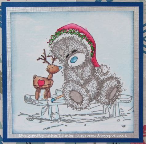 Tinyroses Craft Room Tatty Ted Christmas Card