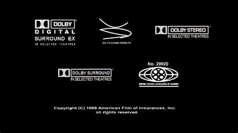 Dolby Digital Surround Excredits Variants The Jh Movie Collections