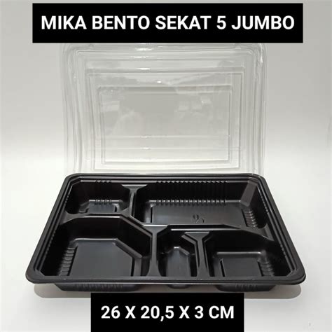 Jual MIKA BENTO SEKAT 5 JUMBO TRAY BENTO SEKAT 5 JUMBO ISI 25 PCS