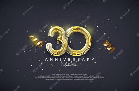 Premium Vector 30th Anniversary With Luxury Glossy Gold Design Premium Vector For Poster