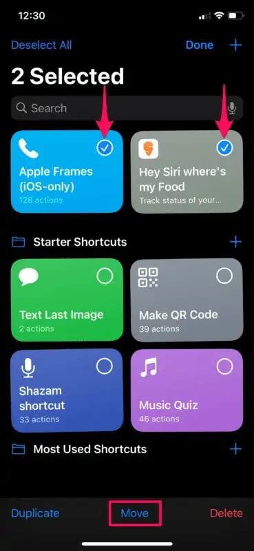 چگونه شورتکاتهای موجود در اپ Shortcuts آیفون و آیپد را در فولدرها