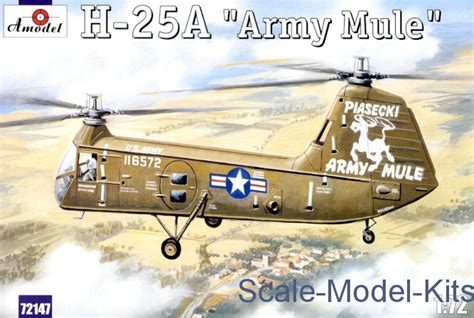 H-25A 'Army Mule' USAF helicopter-Amodel plastic scale model kit in 1: ...