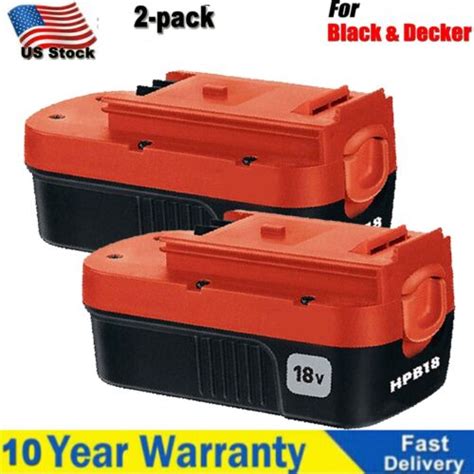 2 Pack 18v For Black And Decker Hpb18 18 Volt 36ah Battery Hpb18 Ope 244760 00 Ebay