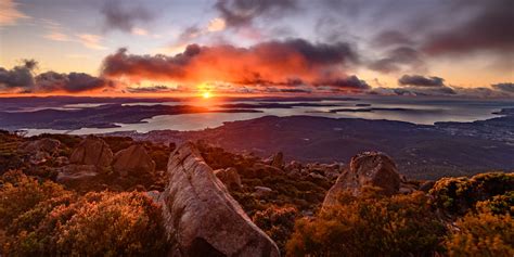 Kunanyi Delight Sunrise At Kunanyi Mount Wellington Hobart Tasmania