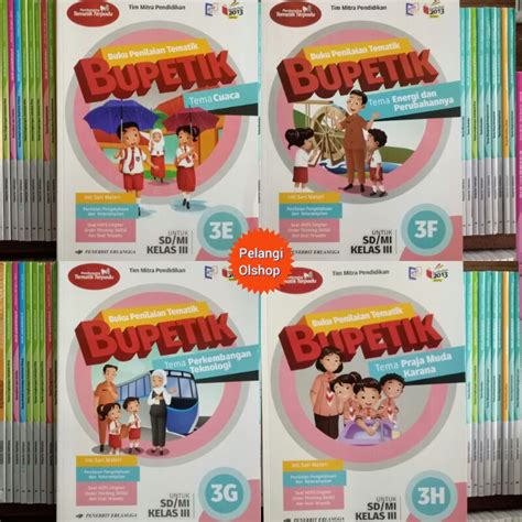 Jual BUKU BUPETIK SD MI KELAS 3E 3F 3G DAN 3H REVISI K13N ERLANGGA