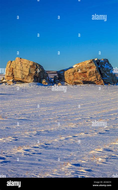 The Massive Glacial Erratic Known As The Big Rock Near Okotoks