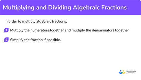 Multiplying And Dividing Algebraic Fractions Gcse Maths Guide