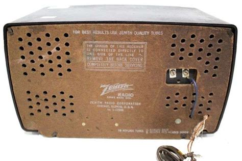 Vintage Zenith Model S 17366 Bakelite Tube Radio Bunting Online Auctions