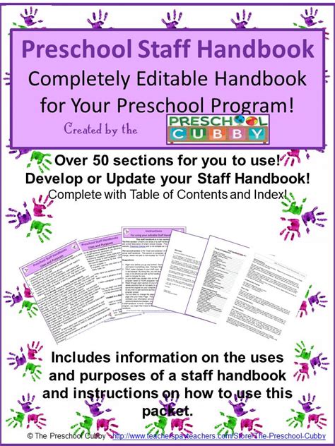 Staff Handbook For Preschool