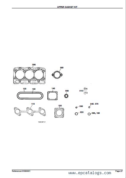 Kubota Diesel Engine D1105 Illustrated Parts List