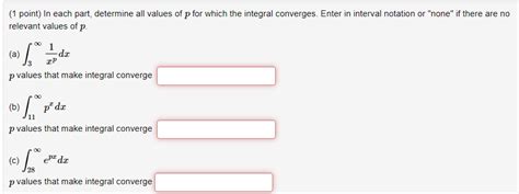 Solved Point In Each Part Determine All Values Of P For Chegg