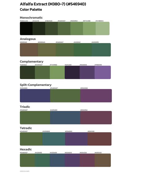 Behr Alfalfa Extract M380 7 Paint Coordinating Colors And Palettes