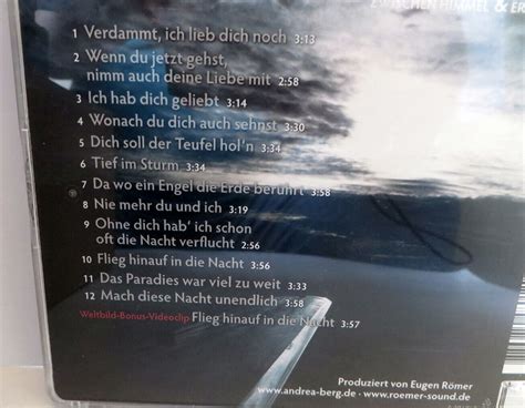 Andrea Berg Zwischen Himmel Erde Cd Ebay