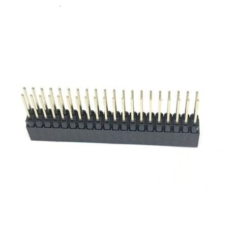 Mm Pin Female Double Row Straight Long Header Strip Zbotic