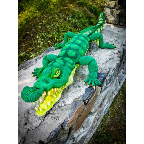 Large Crocodile Toy Amigurumi Handmade Realistic King Allig Inspire