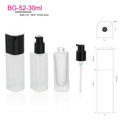 Transparent Flat Square Ml Liquid Foundation Bottle G Cream Jar