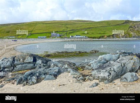 Norwick Beach On The Island Of Unst In The Shetland Isles With Shetland