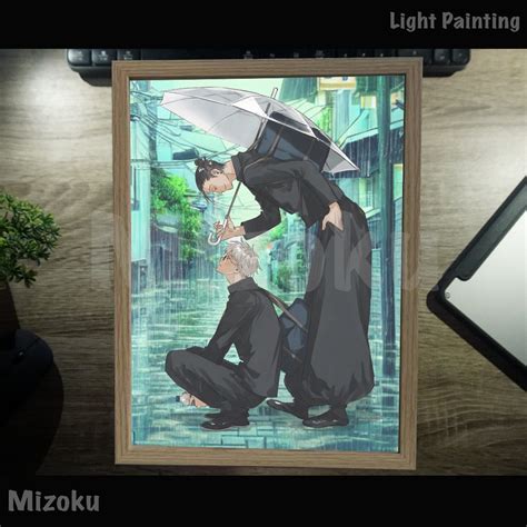 Jual Light Painting Anime Jujutsu Kaisen Gojo Geto Rainy Umbrella Scene