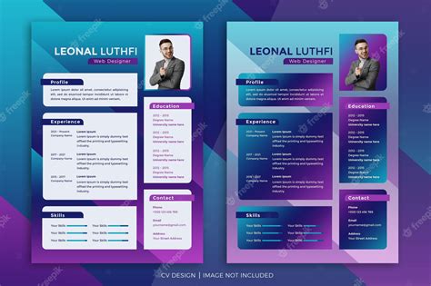 Premium Psd Creative Resume Design Template Technology