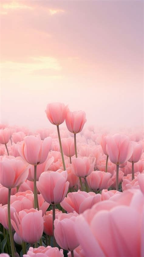 Field pink tulip sky outdoors | Premium Photo - rawpixel