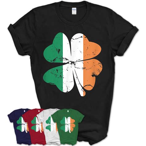 Ireland Irish Flag Shamrock Clover St Patricks Day T Shirt Teezou Store