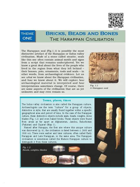 Ncert Book Class 12 History Chapter 1 Bricks Beads And Bones