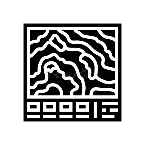 Geologic Mapping Mining Glyph Icon Vector Illustration Stock Vector