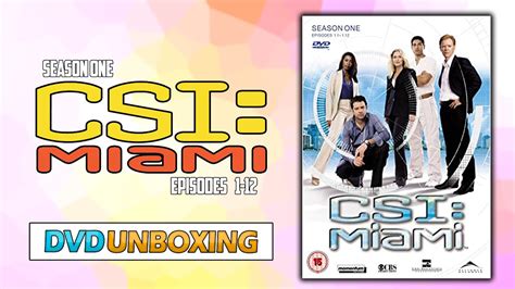 CSI Miami Season 1 Part 1 DVD UNBOXING YouTube