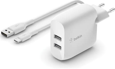 Belkin BOOST CHARGE 2 Poorts USB A Wandlader 24 W USB A USB C