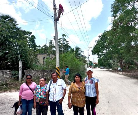 Logran Alumbrado P Blico Para Colonia Unidad Antorchista De Canc N